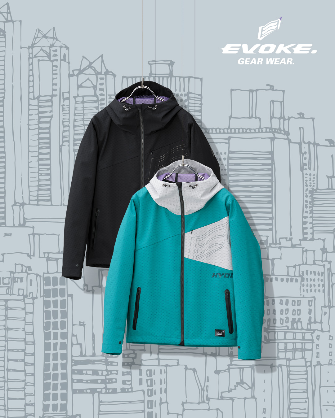 EVJ003M
EVOKE VENTED“Aries”
防水・防風フィルムをボンディングした3レイヤー素材に小さ目のパンチング加工を施したアウターシェル。
#hyod #bike #ヒョウドウプロダクツ #バイクウェア #ツーリングウェア #ツーリング