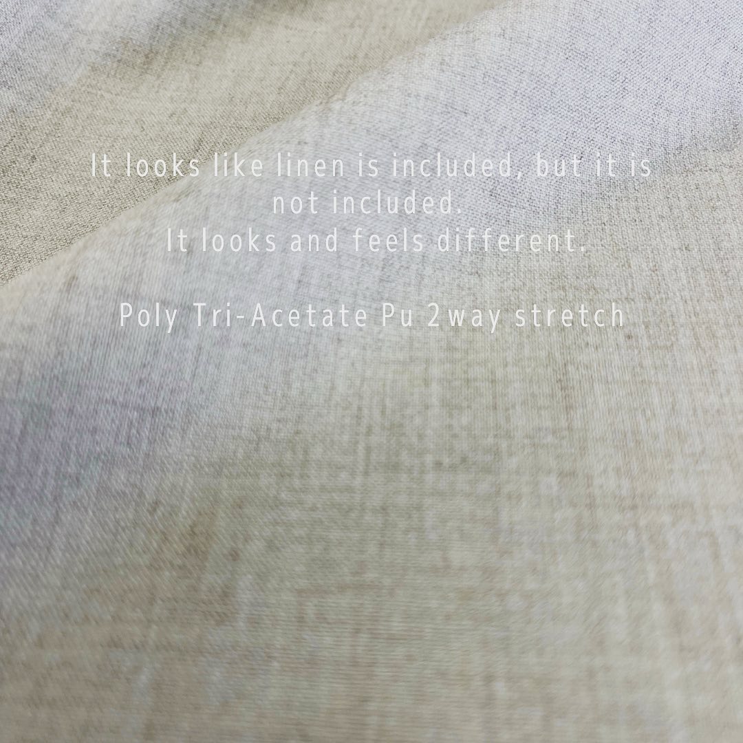 It looks like linen is included, but it is not included. It looks and feels different.#linenlikefabric #linen #stretch #fabrics #gifu #gifugram #kawabo #japan