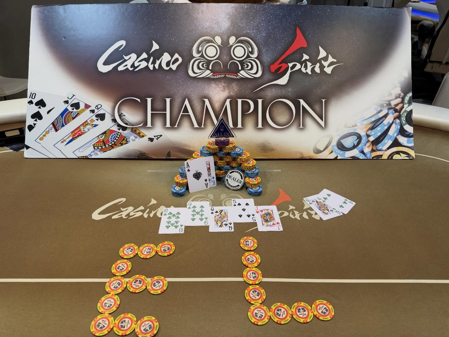 4/23
🏆新4月マンスリー予選🏆
✨入賞者✨
🏆 1位 エリフィンドール様
🥈2位 B様
🥉3位 RYU様
本日の✨新4月マンスリー予選✨
優勝はエリフィンドール様と
なりましたー🥳🎉
おめでとうございますー㊗️🎉
今週末【日曜日】は
いよいよ!4月マンスリーファイナル🏆
‼️賞金総額20万CS$保証‼️
カジスピBIGトーナメント🤩🎉🎉
ご参加の皆様!優勝目指して頑張って
ください🙌🙌